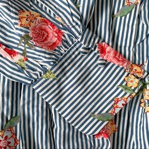 LOFT floral button up blouse